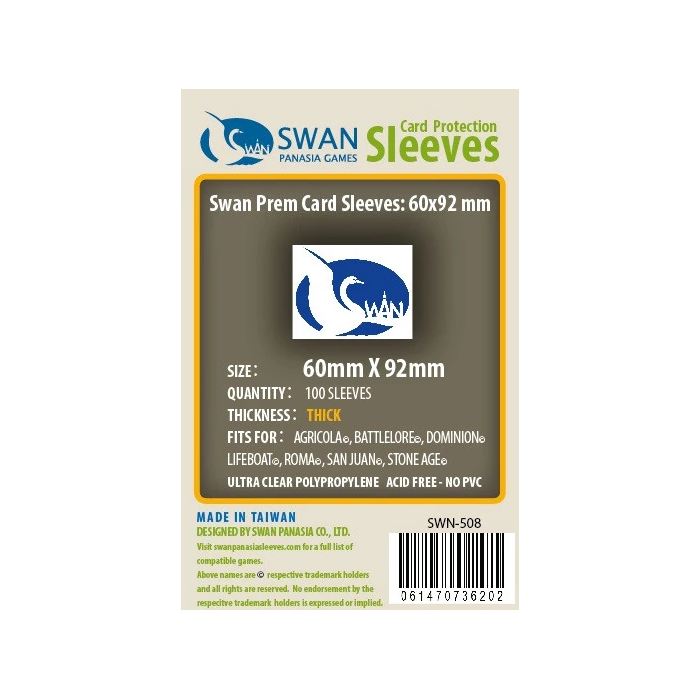 Card Sleeves Swan Panasia (60x92mm)